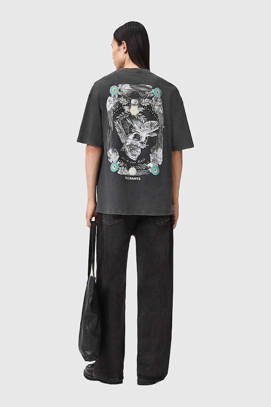 AllSaints t-shirt bawełniany szary M028PD