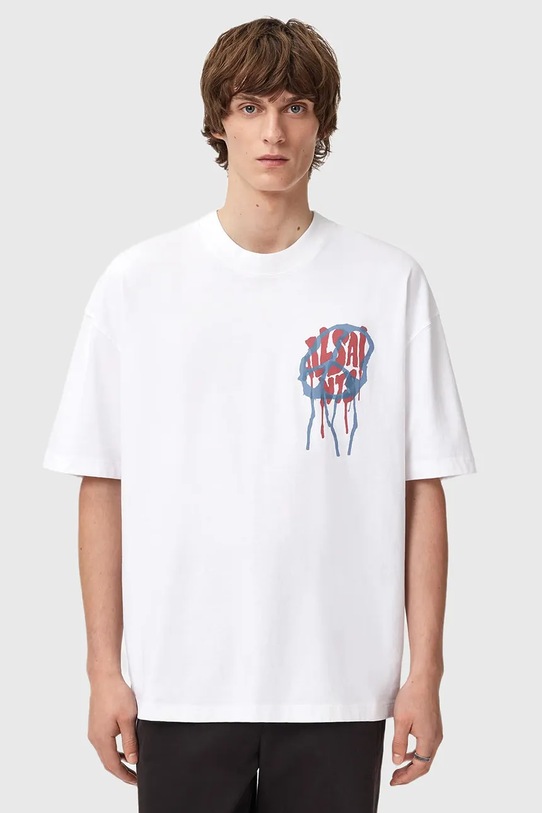 AllSaints t-shirt bawełniany M035PD biały SS26