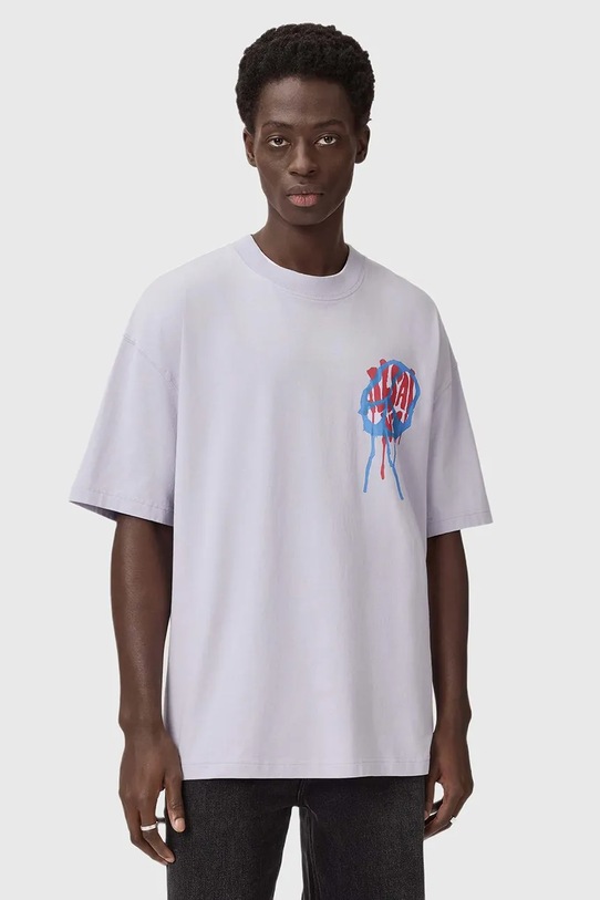 AllSaints t-shirt bawełniany M035PD fioletowy SS26