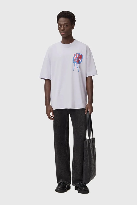 AllSaints t-shirt bawełniany M035PD fioletowy