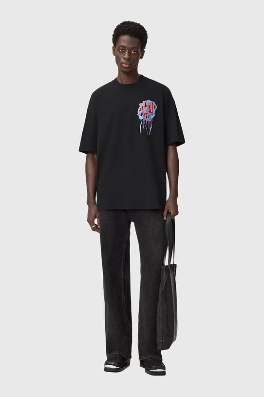 AllSaints t-shirt bawełniany M035PD czarny