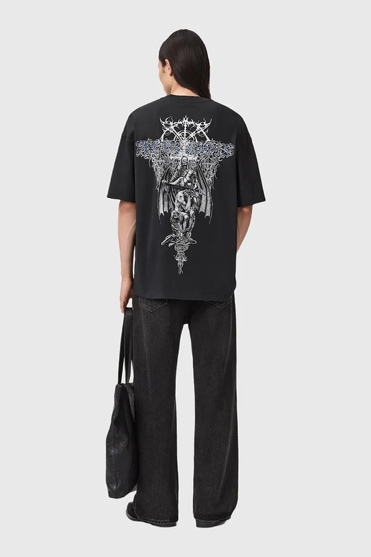 AllSaints t-shirt bawełniany czarny M030PD