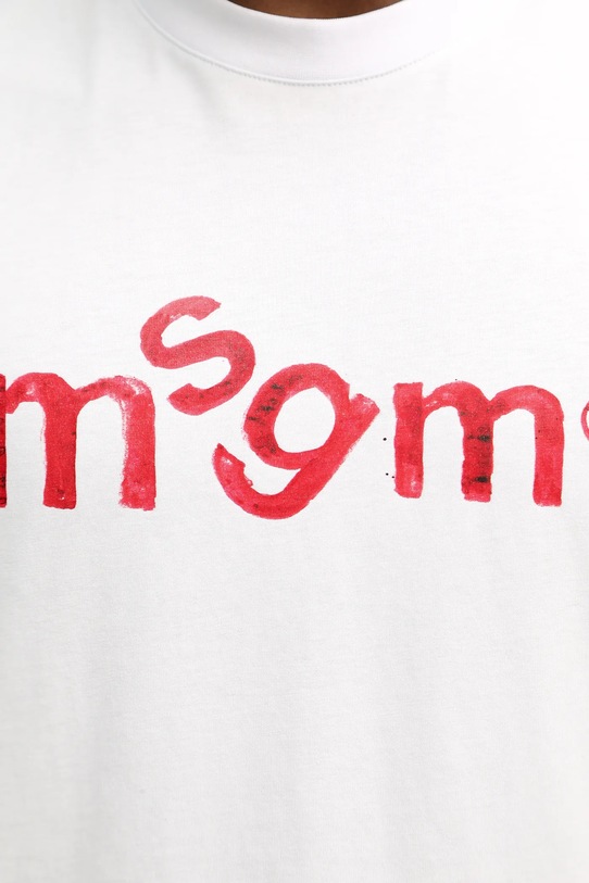 MSGM t-shirt bawełniany 4040MM117D.267002 biały