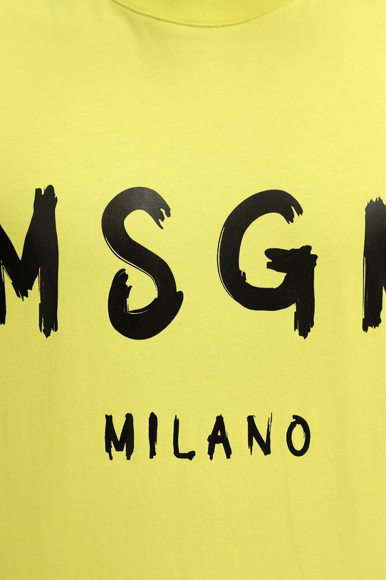 MSGM t-shirt bawełniany 4040MM510.267002 zielony