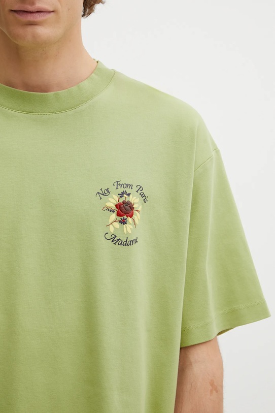 Drôle de Monsieur t-shirt bawełniany Slogan Rose zielony J.TS210.CO002.LOL