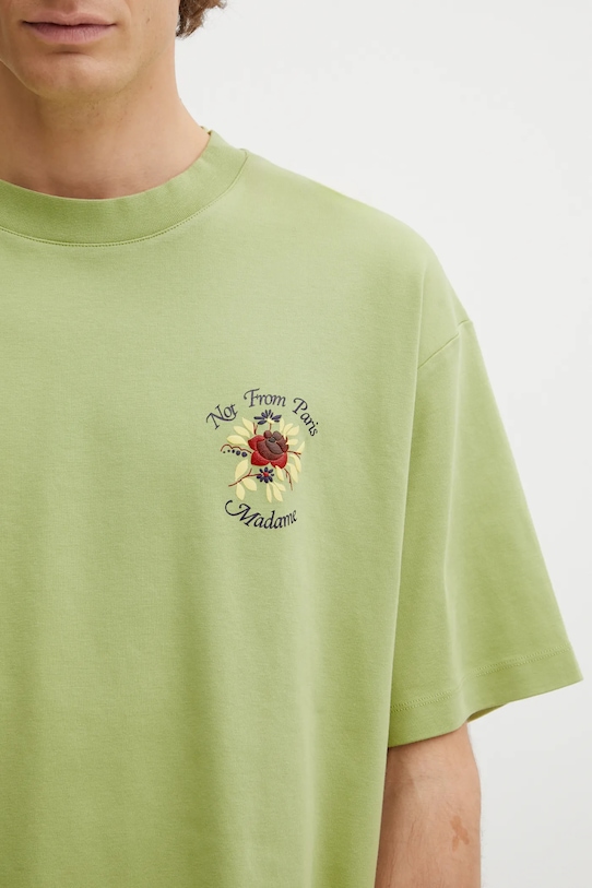 Drôle de Monsieur t-shirt bawełniany Slogan Rose zielony J.TS210.CO002.LOL