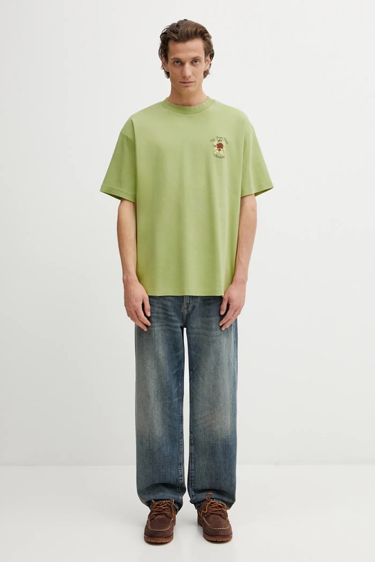 Bavlněné tričko Drôle de Monsieur Slogan Rose J.TS210.CO002.LOL zelená