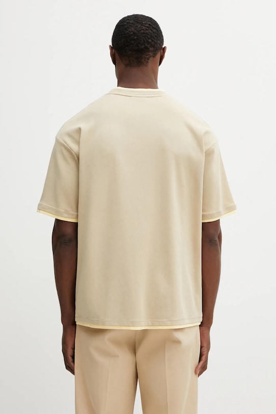 Odzież Drôle de Monsieur t-shirt bawełniany D Miroir J.TS288.CO002.BG beżowy