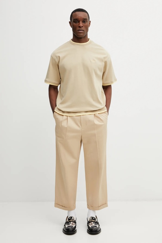 Drôle de Monsieur t-shirt bawełniany D Miroir beżowy J.TS288.CO002.BG