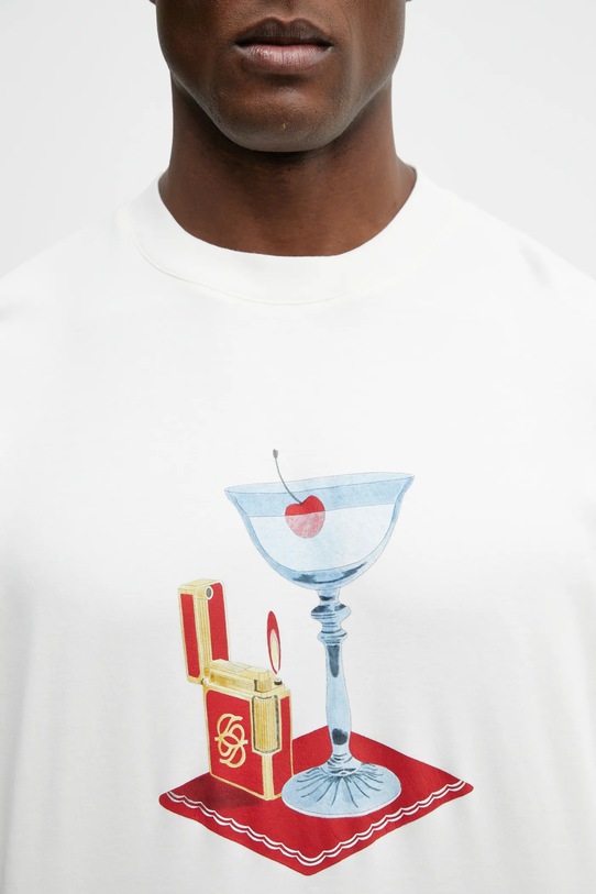 Bavlněné tričko Drôle de Monsieur Cocktail béžová J.TS291.CO002.OW