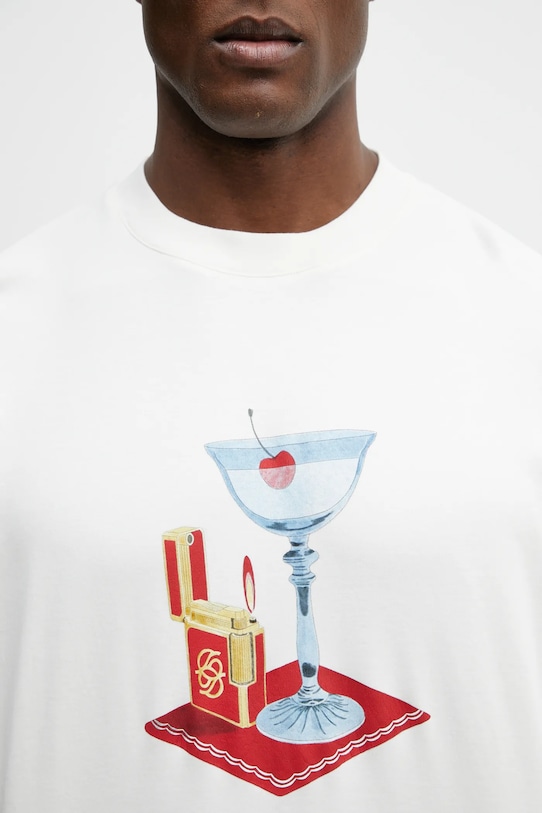 Bavlněné tričko Drôle de Monsieur Cocktail béžová J.TS291.CO002.OW