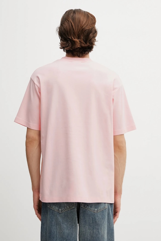 Odzież Drôle de Monsieur t-shirt bawełniany Slogan Hibiscus J.TS292.CO002.LPI różowy