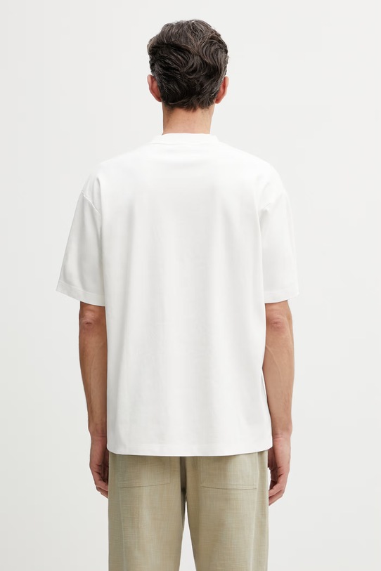 Odzież Drôle de Monsieur Hibiscus Club T-shirt męski bawełniany K.TS300.CO002.OW beżowy