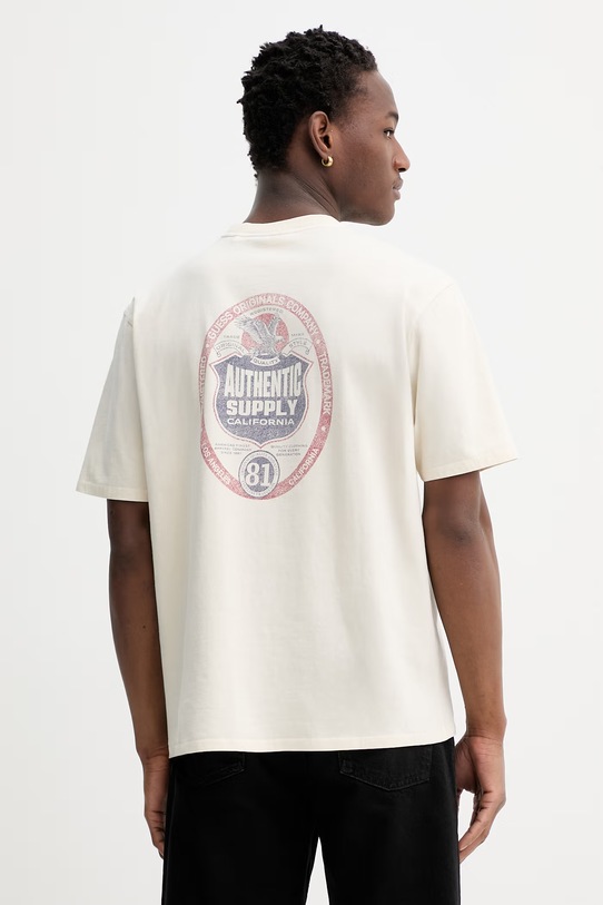 Guess Originals t-shirt bawełniany nadruk beżowy M6RI55.K8FQ4