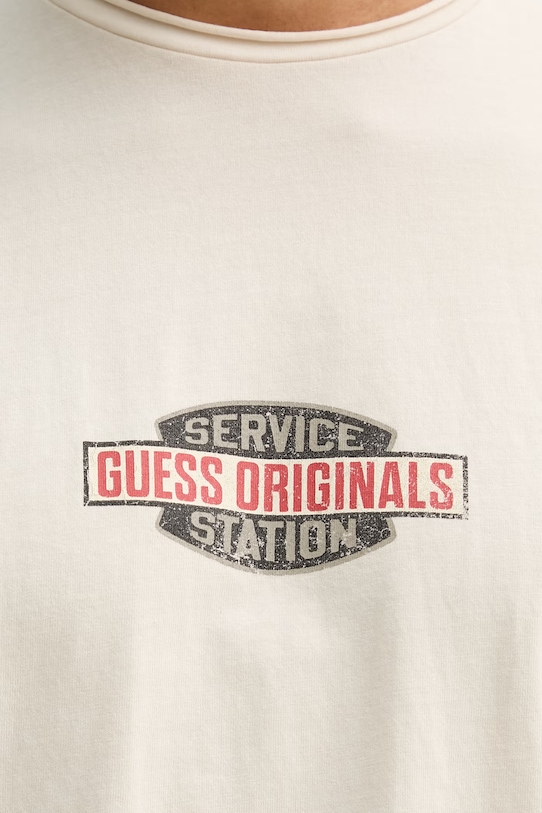Guess Originals t-shirt bawełniany M6RI57.K8FQ4 beżowy