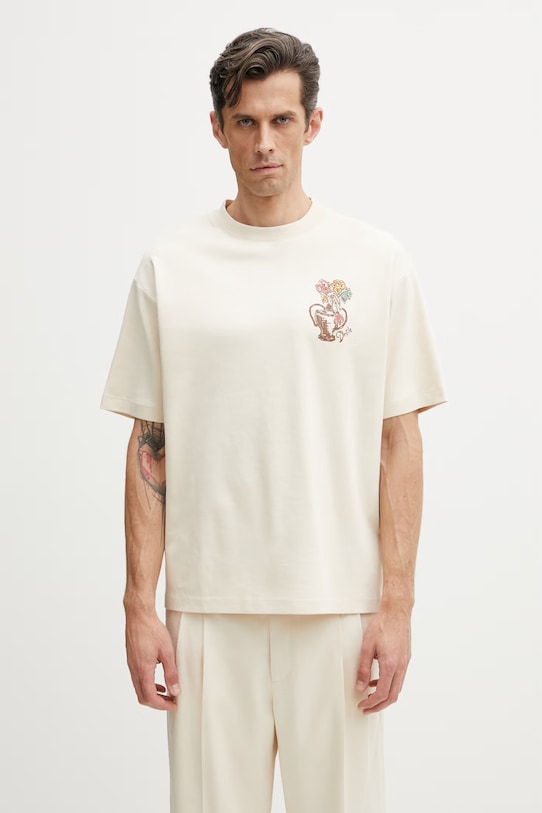 Drôle de Monsieur tričko pánské bavlněné Vase Havana béžová K.TS308.CO002.SD