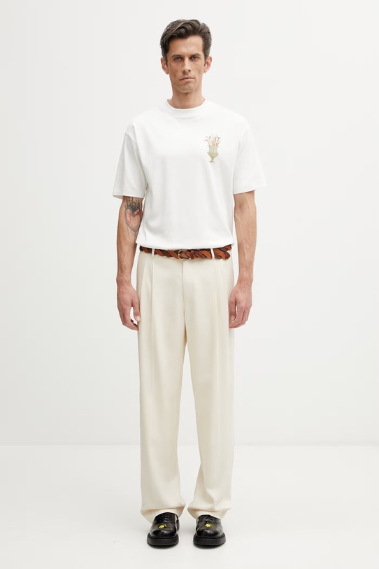 Drôle de Monsieur футболка для мужчин из хлопка Cannes K.TS313.CO002.OW бежевый