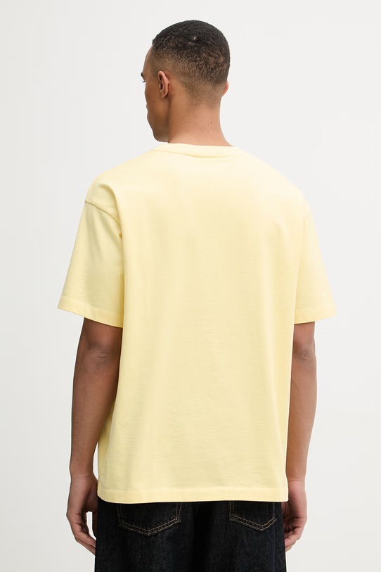 Odzież Drôle de Monsieur D Hibiscus Broddée t-shirt bawełniany męski K.TS316.CO248.LYL żółty