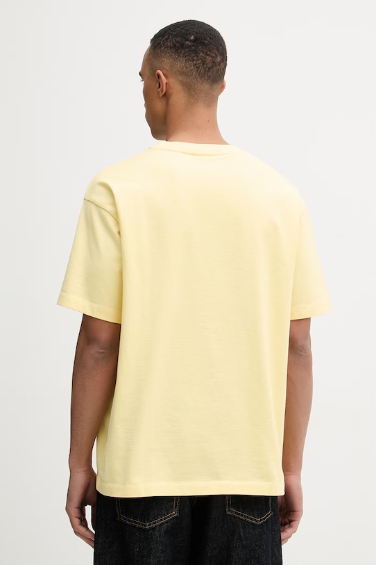 Odzież Drôle de Monsieur D Hibiscus Broddée t-shirt bawełniany męski K.TS316.CO248.LYL żółty