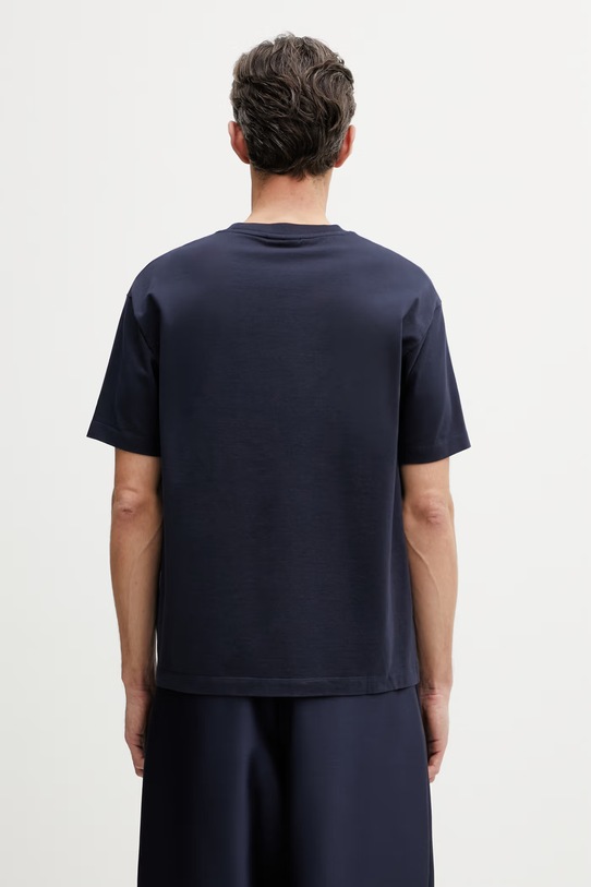 Îmbrăcăminte Drôle de Monsieur D Hibiscus Broddée tricou bumbac bărbați K.TS316.CO248.NY bleumarin