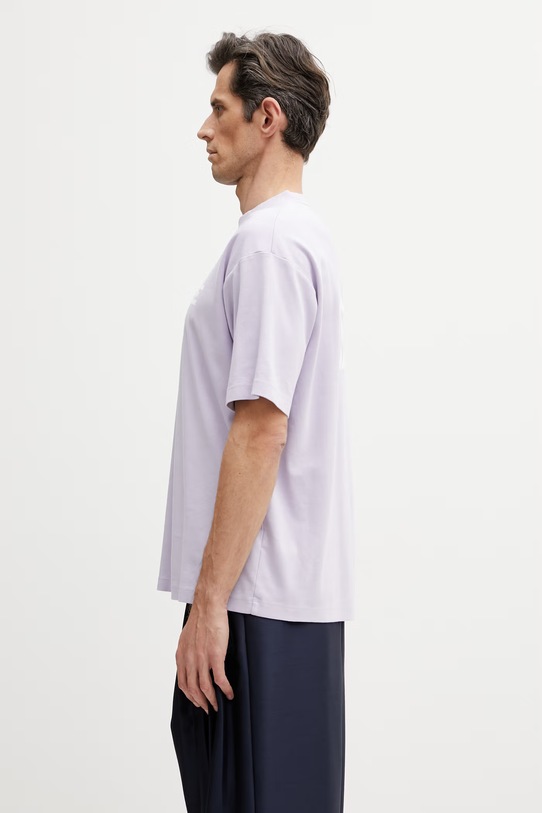 Drôle de Monsieur tricou pentru bărbați, din bumbac Slogan K.TS203.CO002.LAV violet SS26