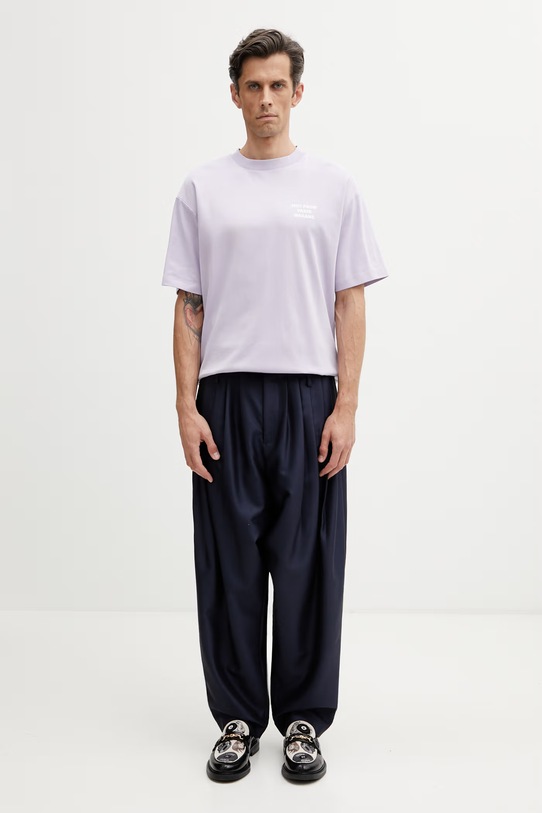 Drôle de Monsieur tricou pentru bărbați, din bumbac Slogan K.TS203.CO002.LAV violet