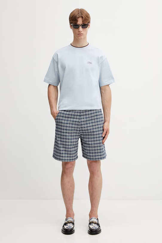 Drôle de Monsieur Drôle Belissima t-shirt basic męski bawełniany K.TS318.CO248.LBE niebieski