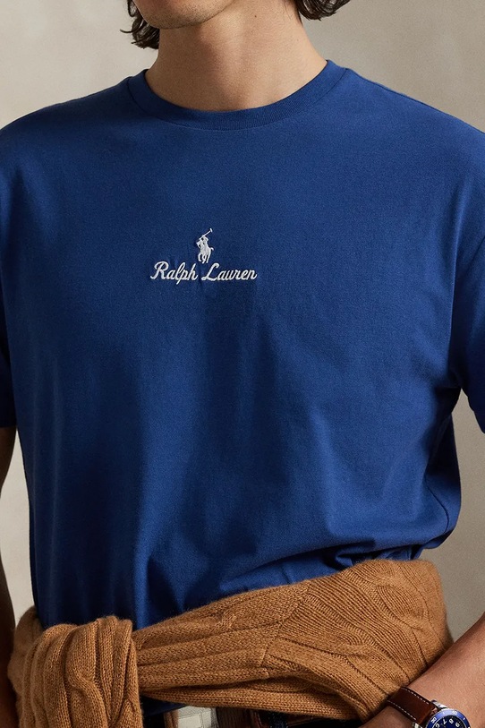 Polo Ralph Lauren t-shirt bawełniany granatowy 710981370