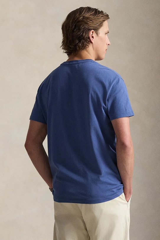 Βαμβακερό μπλουζάκι Polo Ralph Lauren 710P04881 μπλε SS26