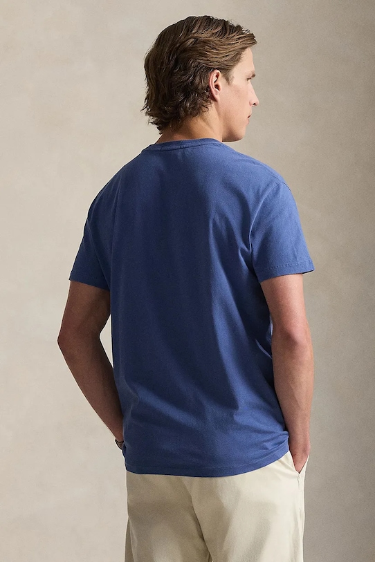 Βαμβακερό μπλουζάκι Polo Ralph Lauren 710P04881 μπλε SS26