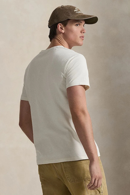 Polo Ralph Lauren t-shirt bawełniany 710P04979 beżowy SS26