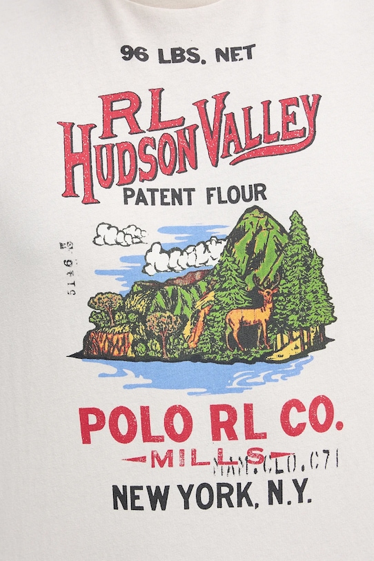 Polo Ralph Lauren t-shirt bawełniany 710P04979 beżowy