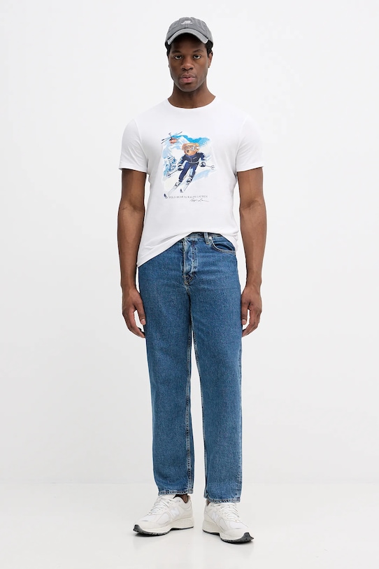 Bavlněné tričko Polo Ralph Lauren 710P07343 bílá SS26