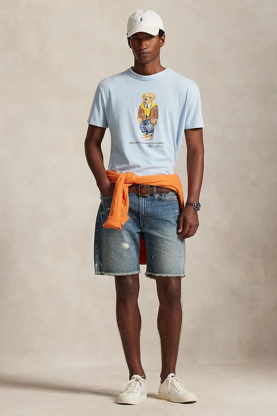 Ρούχα Βαμβακερό μπλουζάκι Polo Ralph Lauren 710P07347 μπλε