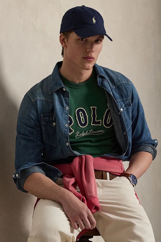 Polo Ralph Lauren t-shirt bawełniany 710P07349 zielony