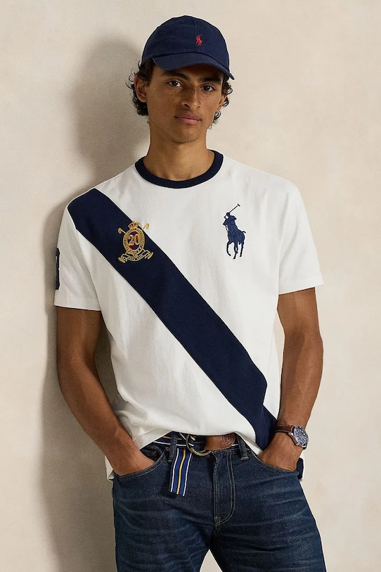 Polo Ralph Lauren t-shirt bawełniany 710981767 biały