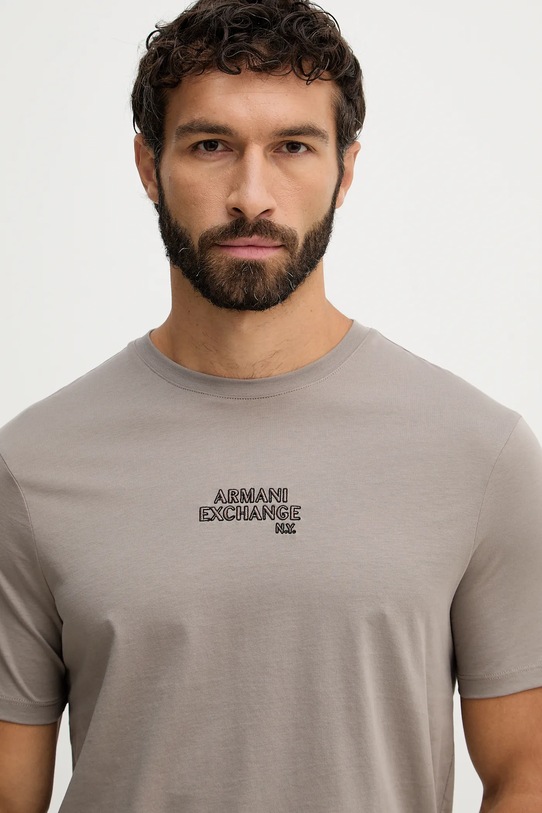 Armani Exchange t-shirt bawełniany beżowy XM001784.AF10356