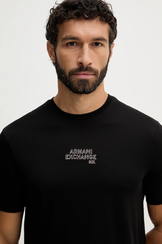 Armani Exchange t-shirt bawełniany czarny XM001784.AF10356