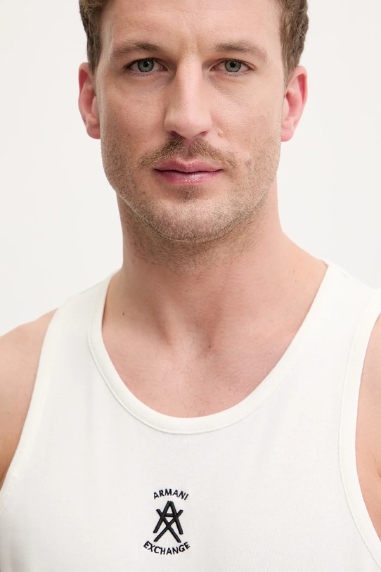 Armani Exchange t-shirt bawełniany beżowy XM001794.AF19963