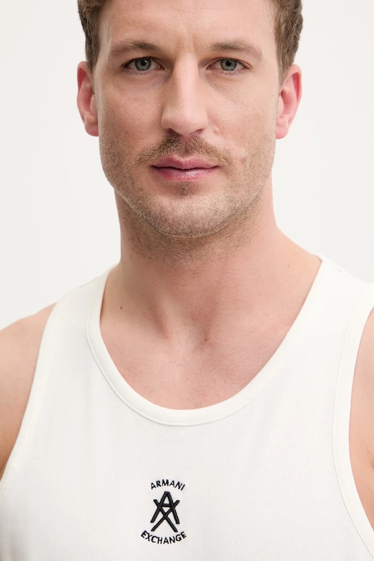 Armani Exchange t-shirt bawełniany beżowy XM001794.AF19963