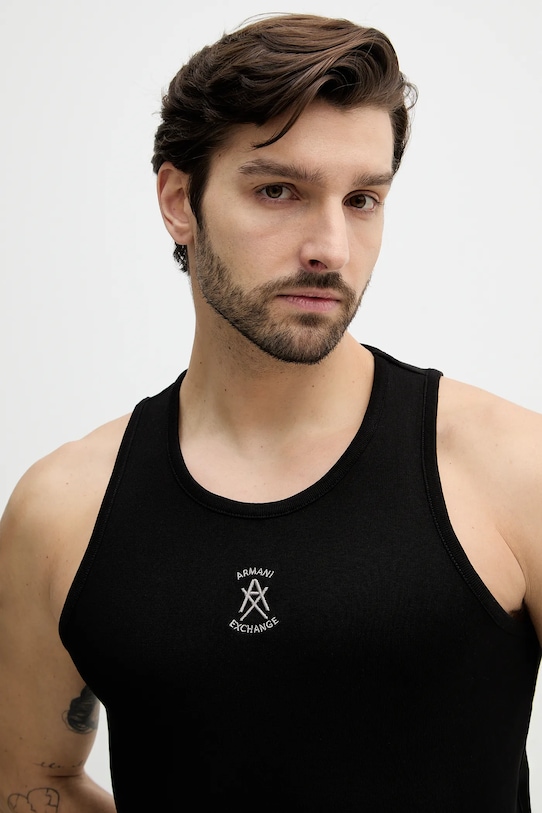 Armani Exchange t-shirt bawełniany czarny XM001794.AF19963