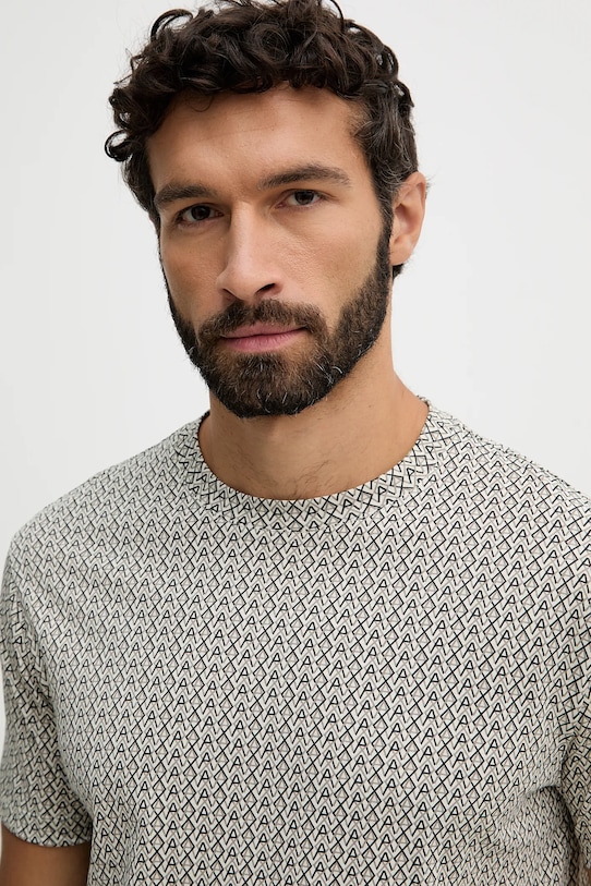 Armani Exchange t-shirt bawełniany beżowy XM001798.AF10356