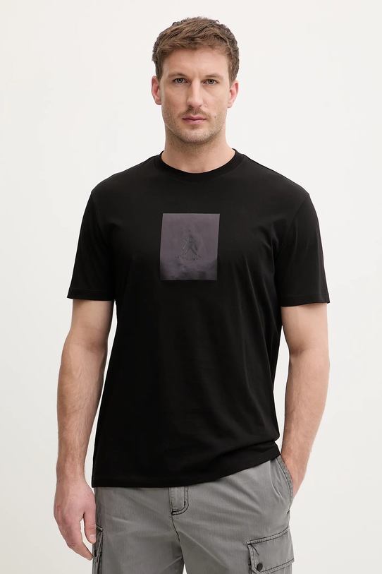 Armani Exchange t-shirt bawełniany regular czarny XM002213.AF10356