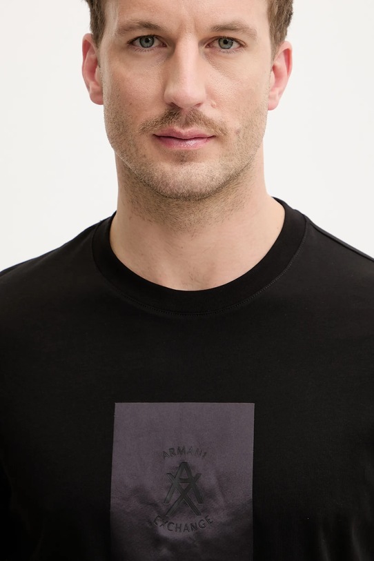 Armani Exchange t-shirt bawełniany czarny XM002213.AF10356