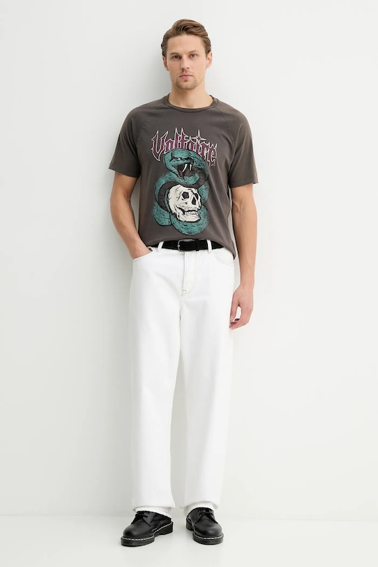 ZADIG&VOLTAIRE t-shirt bawełniany JMTS01751 brązowy SS26