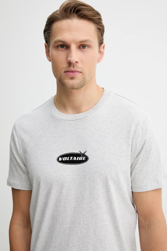 ZADIG&VOLTAIRE t-shirt bawełniany szary JMTS01743