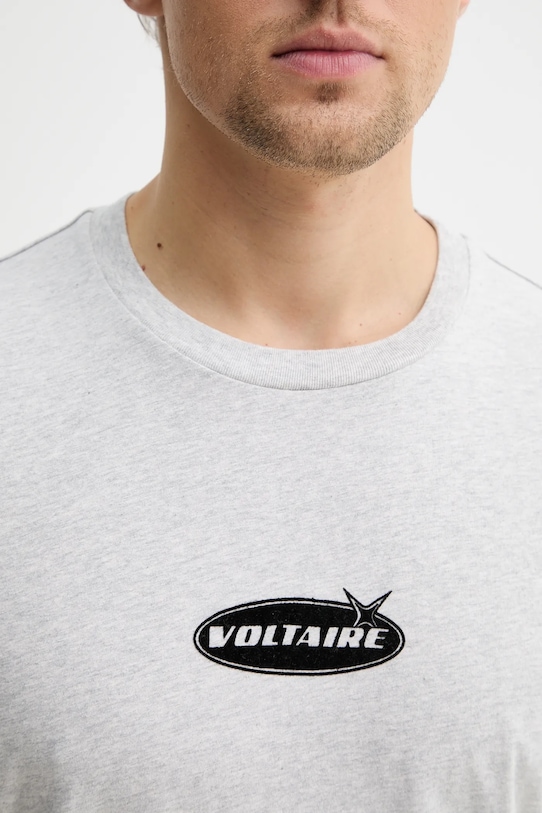 ZADIG&VOLTAIRE t-shirt bawełniany JMTS01743 szary