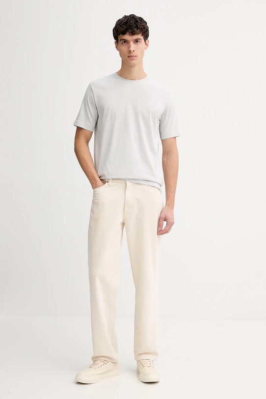 Marc O'Polo t-shirt bawełniany 620201251054 szary SS26