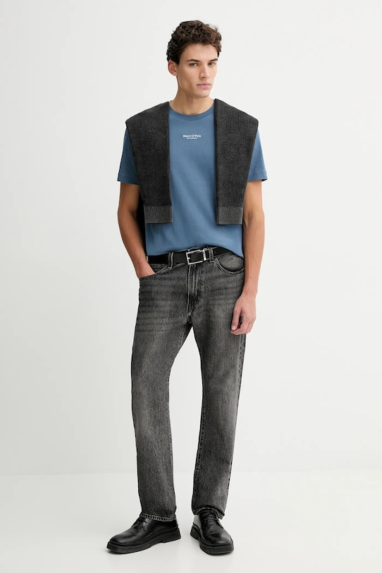 Бавовняна футболка Marc O'Polo 620201251382 блакитний SS26