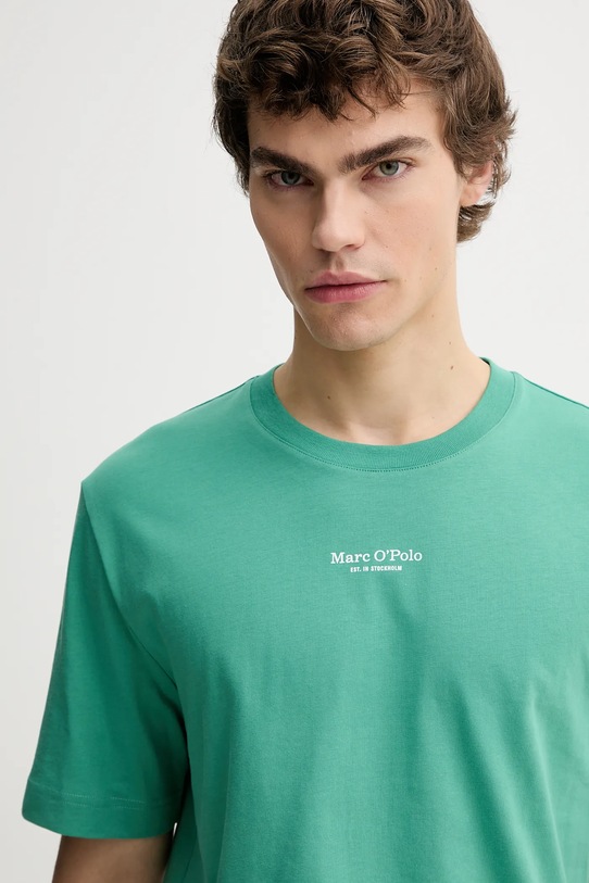 Marc O'Polo t-shirt bawełniany zielony 620201251382